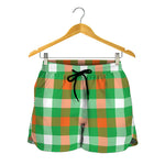 Irish Checkered St. Patrick's Day Print Women's Shorts