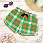 Irish Checkered St. Patrick's Day Print Women's Shorts