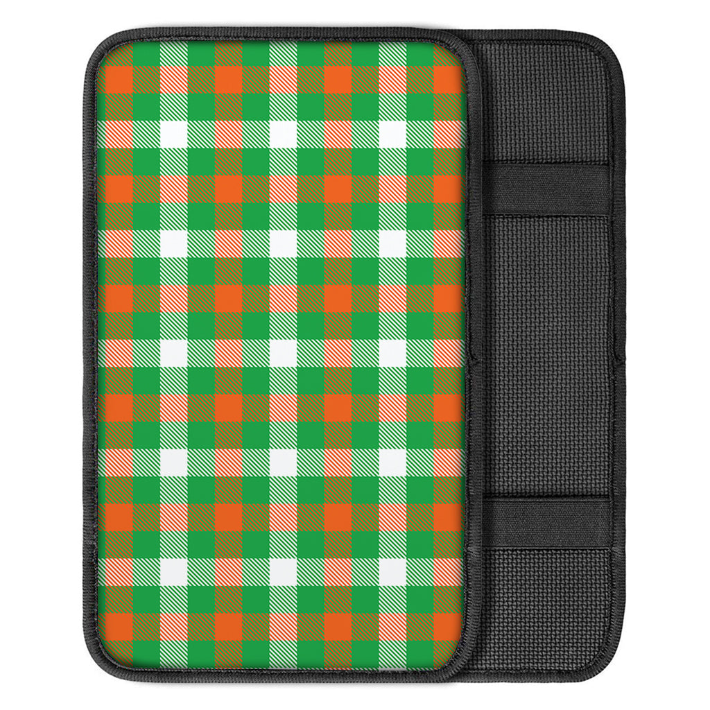 Irish Checkered St. Patrick's Day Print Car Center Console Cover