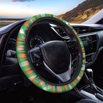Irish Checkered St. Patrick's Day Print Car Steering Wheel Cover