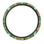 Irish Checkered St. Patrick's Day Print Car Steering Wheel Cover