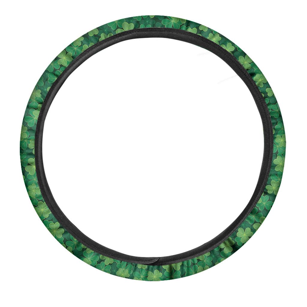 Irish Clover Saint Patrick's Day Print Car Steering Wheel Cover