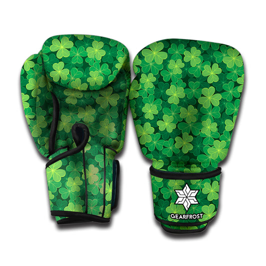 Irish Clover Saint Patrick's Day Print Boxing Gloves