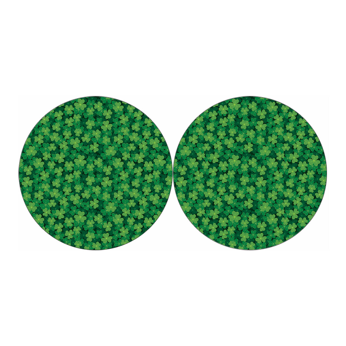 Irish Clover Saint Patrick's Day Print Car Coasters