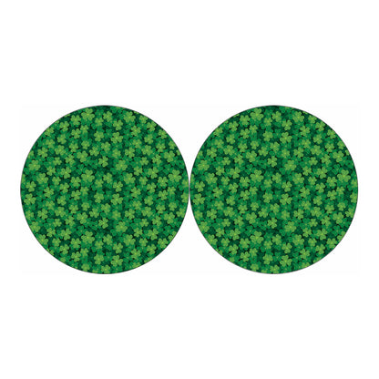 Irish Clover Saint Patrick's Day Print Car Coasters