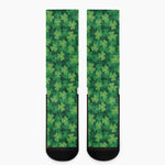 Irish Clover Saint Patrick's Day Print Crew Socks