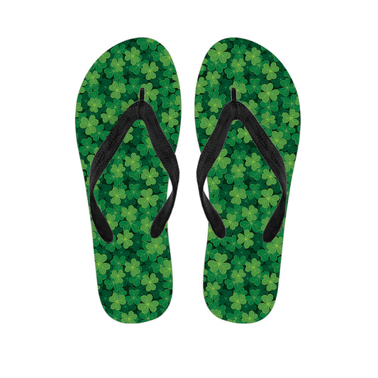 Irish Clover Saint Patrick's Day Print Flip Flops