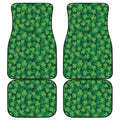 Irish Clover Saint Patrick's Day Print Front and Back Car Floor Mats