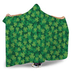 Irish Clover Saint Patrick's Day Print Hooded Blanket