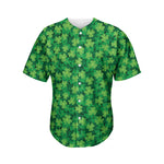 Irish Clover Saint Patrick's Day Print Men's Baseball Jersey