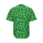 Irish Clover Saint Patrick's Day Print Men's Baseball Jersey