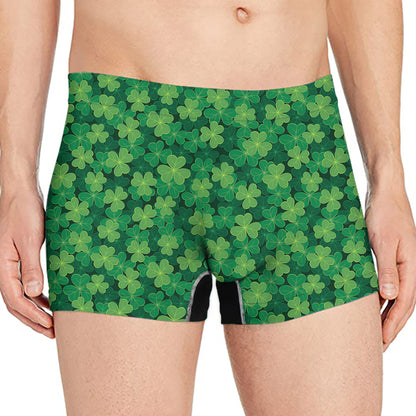 Irish Clover Saint Patrick's Day Print Men's Boxer Briefs