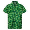 Irish Clover Saint Patrick's Day Print Men's Short Sleeve Shirt