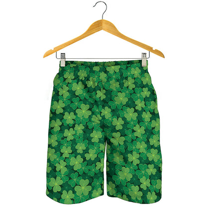 Irish Clover Saint Patrick's Day Print Men's Shorts