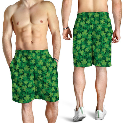 Irish Clover Saint Patrick's Day Print Men's Shorts