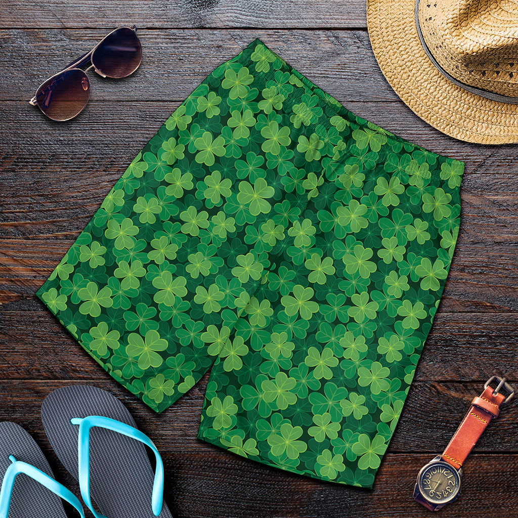 Irish Clover Saint Patrick's Day Print Men's Shorts