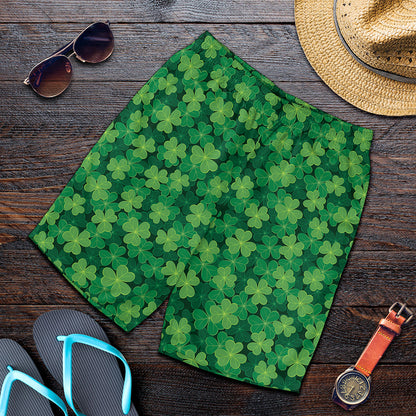 Irish Clover Saint Patrick's Day Print Men's Shorts