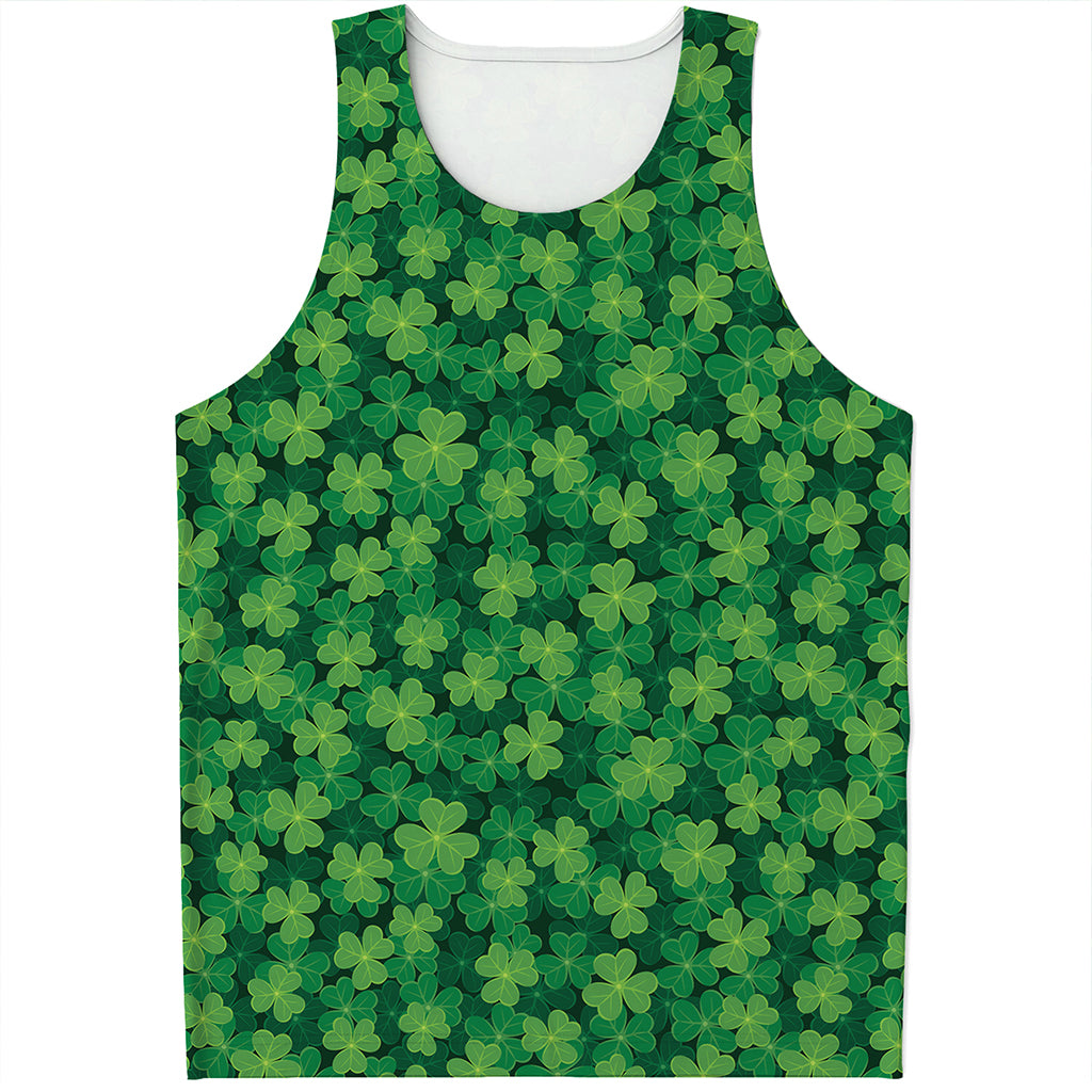 Irish Clover Saint Patrick's Day Print Men's Tank Top