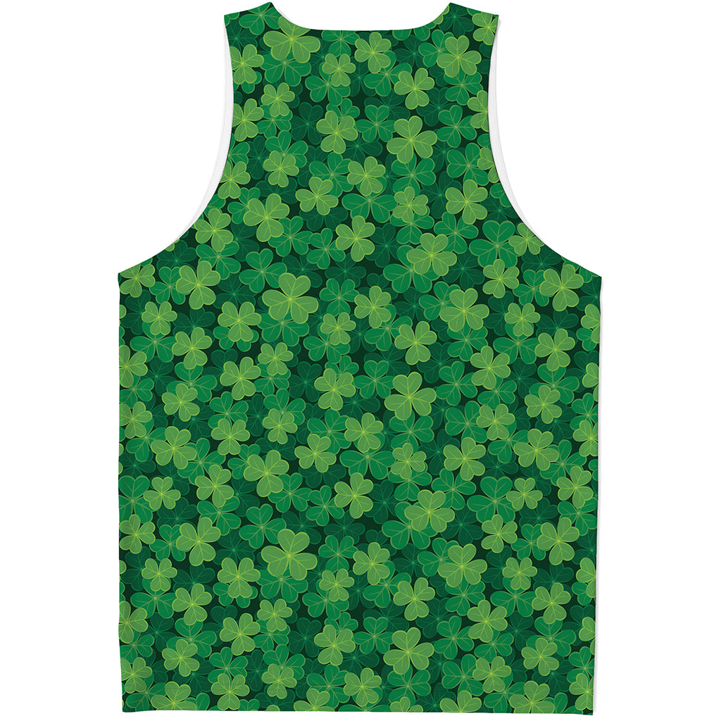 Irish Clover Saint Patrick's Day Print Men's Tank Top