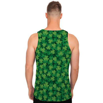 Irish Clover Saint Patrick's Day Print Men's Tank Top