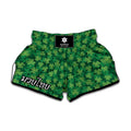 Irish Clover Saint Patrick's Day Print Muay Thai Boxing Shorts