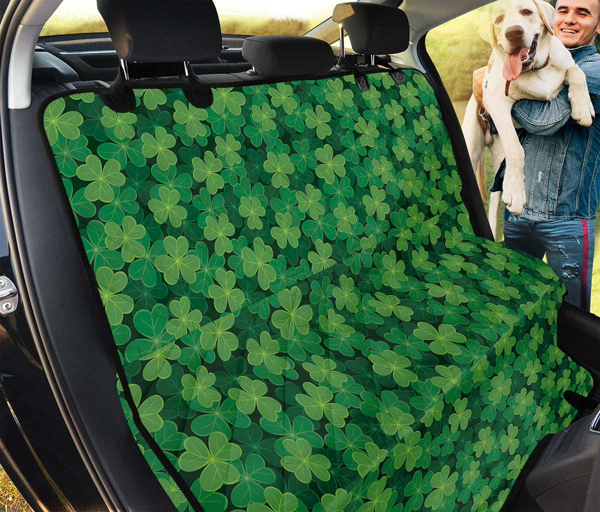 Irish Clover Saint Patrick's Day Print Pet Car Back Seat Cover