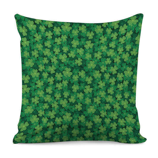 Irish Clover Saint Patrick's Day Print Pillow Cover