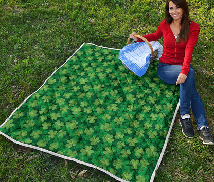 Irish Clover Saint Patrick's Day Print Quilt