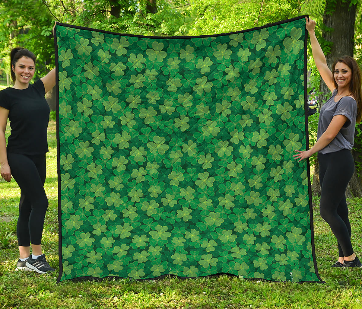 Irish Clover Saint Patrick's Day Print Quilt