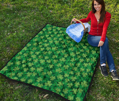 Irish Clover Saint Patrick's Day Print Quilt