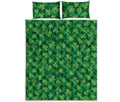 Irish Clover Saint Patrick's Day Print Quilt Bed Set