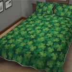 Irish Clover Saint Patrick's Day Print Quilt Bed Set