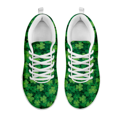 Irish Clover Saint Patrick's Day Print White Sneakers