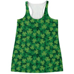 Irish Clover Saint Patrick's Day Print Women's Racerback Tank Top