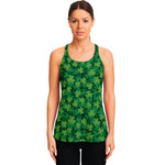 Irish Clover Saint Patrick's Day Print Women's Racerback Tank Top