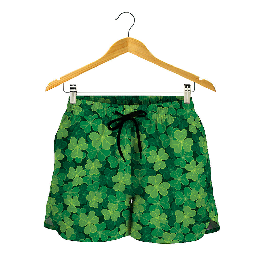 Irish Clover Saint Patrick's Day Print Women's Shorts