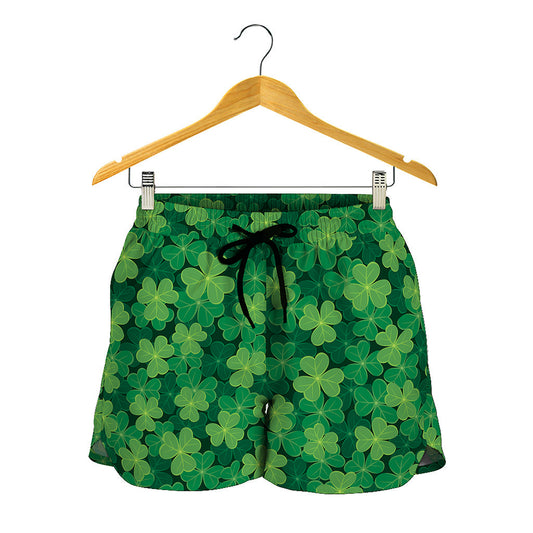 Irish Clover Saint Patrick's Day Print Women's Shorts