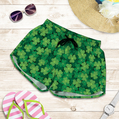 Irish Clover Saint Patrick's Day Print Women's Shorts