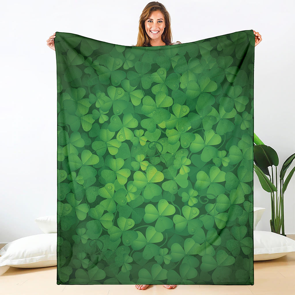 Irish Clover St. Patrick's Day Print Blanket