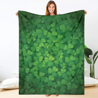 Irish Clover St. Patrick's Day Print Blanket
