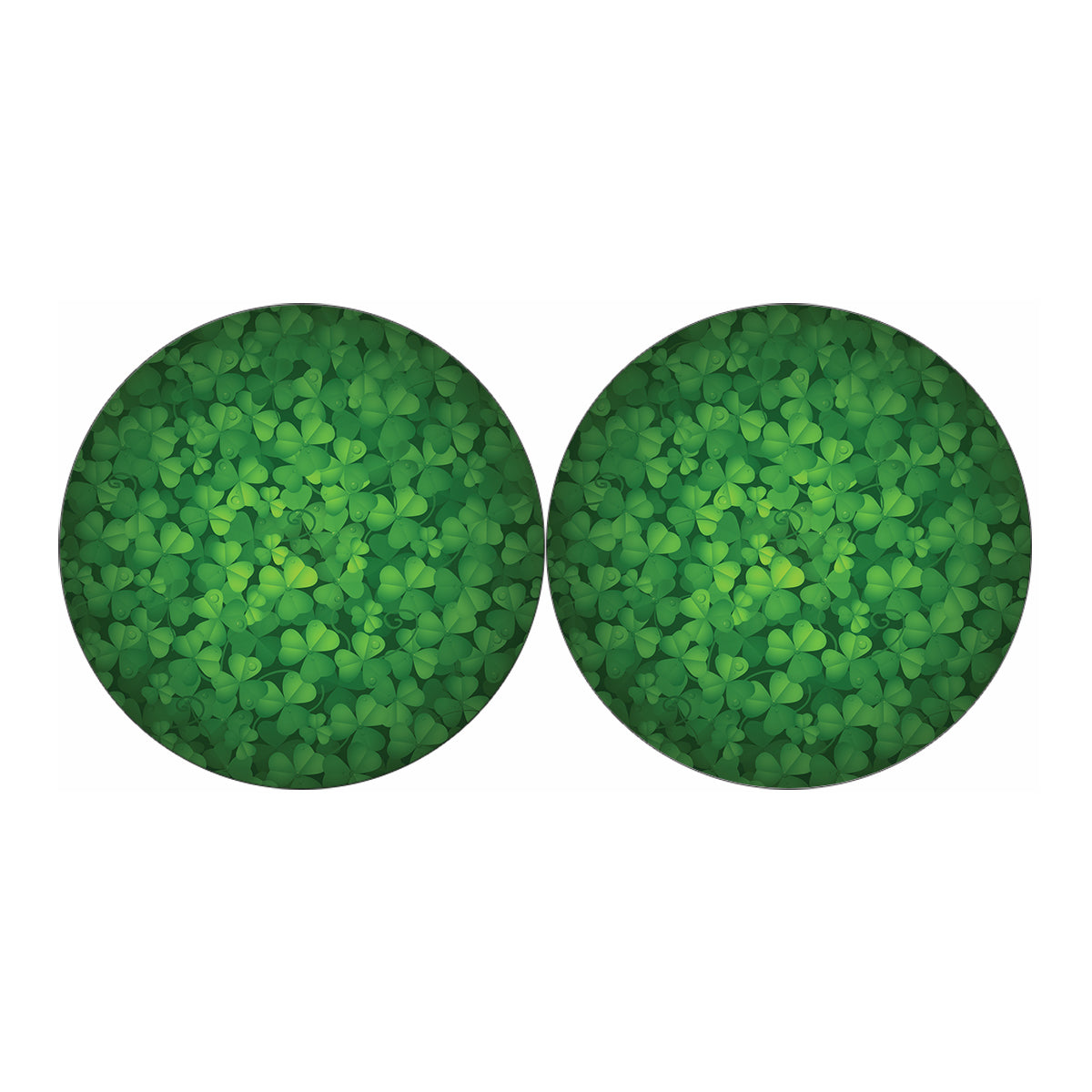Irish Clover St. Patrick's Day Print Car Coasters