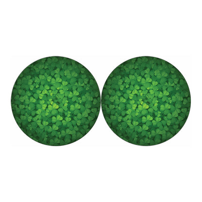 Irish Clover St. Patrick's Day Print Car Coasters