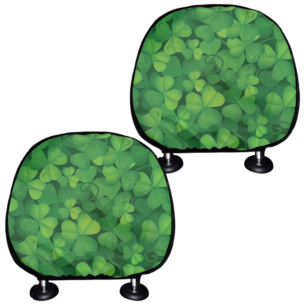 Irish Clover St. Patrick's Day Print Car Headrest Covers