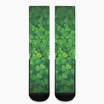 Irish Clover St. Patrick's Day Print Crew Socks