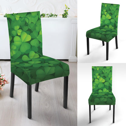 Irish Clover St. Patrick's Day Print Dining Chair Slipcover