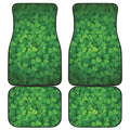 Irish Clover St. Patrick's Day Print Front and Back Car Floor Mats