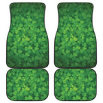 Irish Clover St. Patrick's Day Print Front and Back Car Floor Mats