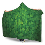 Irish Clover St. Patrick's Day Print Hooded Blanket