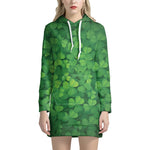 Irish Clover St. Patrick's Day Print Hoodie Dress