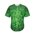 Irish Clover St. Patrick's Day Print Men's Baseball Jersey